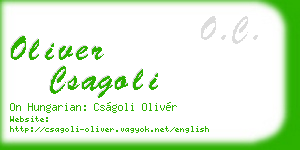 oliver csagoli business card